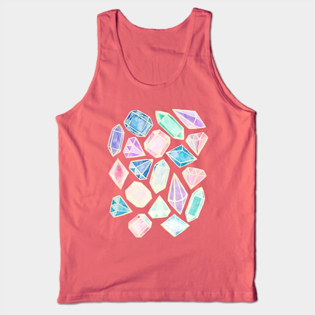 Watercolor Gems Tank Top by tangerinetane